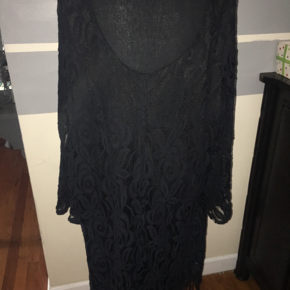 Black lace sheath dress - Picture 4 of 6